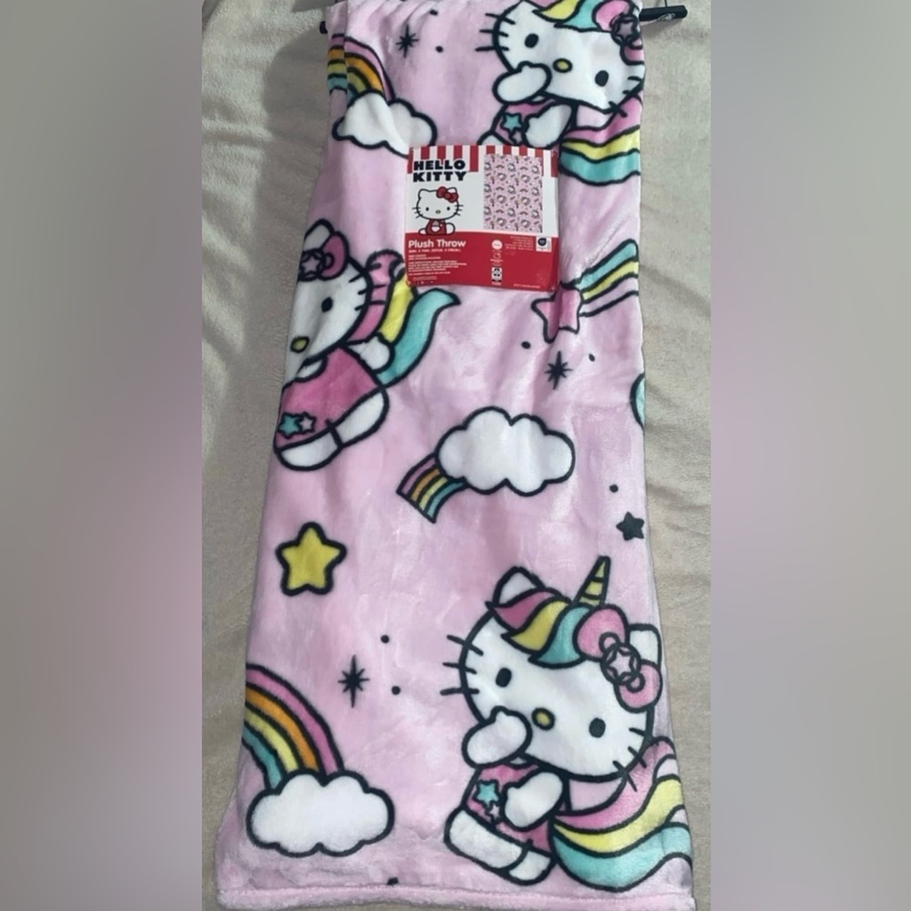 Viral 2024 Super soft Hello Kitty Unicorn Blanket 50”x70”